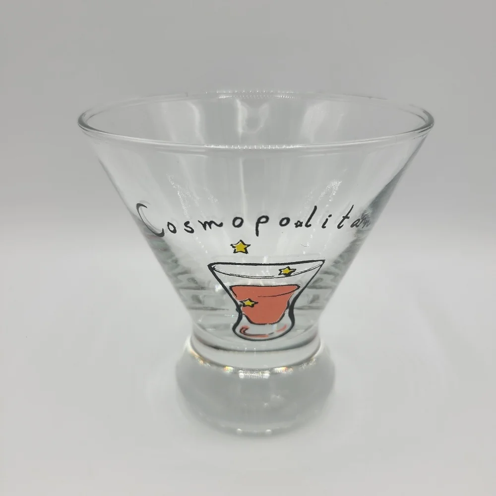 Pottery Barn Stemless Martini Glass Cosmopolitan Cocktail Glass